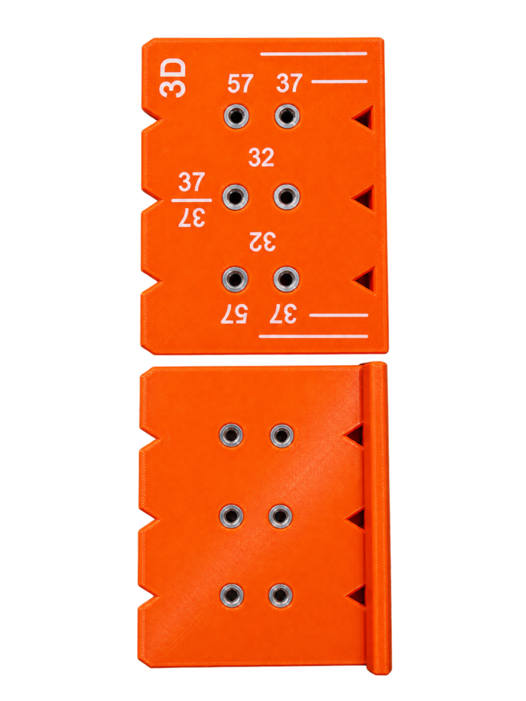 Wzornik otworów meblowych – System 32 mm (odsadzenia 37/57)